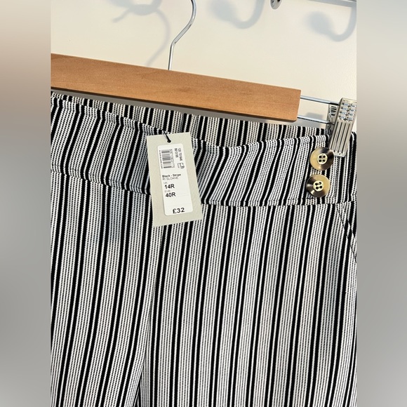 River Island Pinstripe Pant in Black & White - Picture 2 of 6